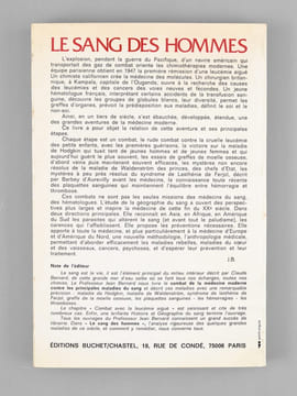Le sang des hommes [ Livre signé par l'auteur - Envoi à Maurice Druon ]. BERNARD, Jean (1907-2006)