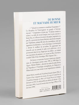 De Bonne et Mauvaise Humeur. Chroniques [ Livre dédicacé par l'auteur à Maurice Druon ]. MOHRT, Michel