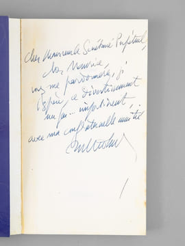 Benjamin ou Lettres sur l'Inconstance [ Livre dédicacé par l'auteur à Maurice Druon ]. MOHRT, Michel