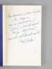Benjamin ou Lettres sur l'Inconstance [ Livre dédicacé par l'auteur à Maurice Druon ]. MOHRT, Michel
