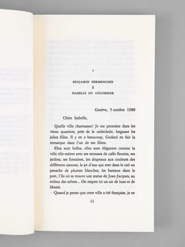 Benjamin ou Lettres sur l'Inconstance [ Livre dédicacé par l'auteur à Maurice Druon ]. MOHRT, Michel