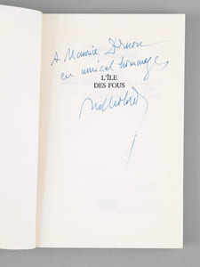 L'île des Fous. Nouvelles [ Livre dédicacé par l'auteur à Maurice Druon ]