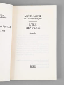 L'île des Fous. Nouvelles [ Livre dédicacé par l'auteur à Maurice Druon ]