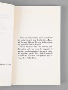 L'île des Fous. Nouvelles [ Livre dédicacé par l'auteur à Maurice Druon ]