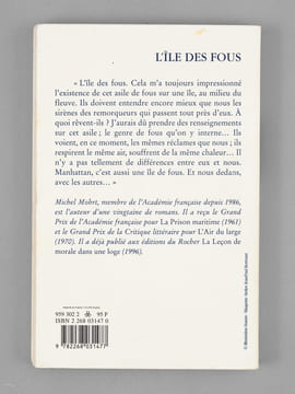 L'île des Fous. Nouvelles [ Livre dédicacé par l'auteur à Maurice Druon ]. MOHRT, Michel