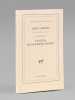 Discours de Réception de José Cabanis à l'Académie Française et réponse de Jacques de Bourbon Busset  [ Livre dédicacé par l'auteur à Maurice Druon ]. ...