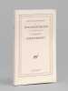 Discours de Réception de Jean-Denis Bredin à l'Académie Française et réponse de Pierre Moinot [ Edition originale - Livre dédicacé par les deux ...