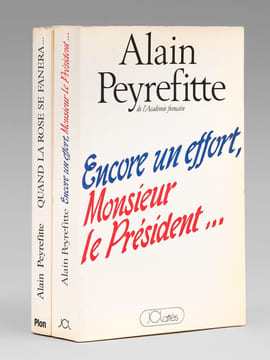 [ Lot de 2 livres dédicacés par l'auteur à Maurice Druon ] Quand la rose se fanera... Du Malentendu à l'espoir - Encore un effort, Monsieur le ...