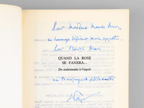 [ Lot de 2 livres dédicacés par l'auteur à Maurice Druon ] Quand la rose se fanera... Du Malentendu à l'espoir - Encore un effort, Monsieur le ...