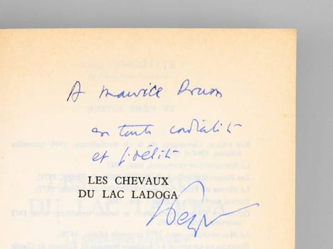 [ Lot de 3 essais dédicacés par l'auteur à Maurice Druon ] Les chevaux du Lac Ladoga - La France en désarroi. Entre les peurs et l'espoir - Du ...