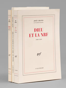 [ Lot de 3 livres dédicacés par l'auteur à Maurice Druon ] Dieu et la NRF 1909-1949 - Le diable et la NRF 1911-1951 - Autour de Dieu et le diable à la ...