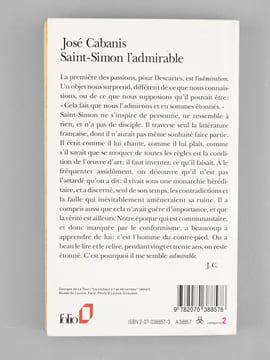 Saint-Simon l'admirable [ Livre dédicacé par l'auteur à Maurice Druon ]. CABANIS, José