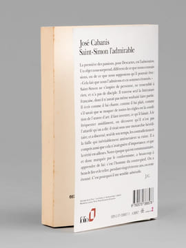 Saint-Simon l'admirable [ Livre dédicacé par l'auteur à Maurice Druon ]. CABANIS, José