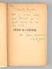 Portrait de l'Aventurier. T.E. Lawrence - Malraux - Von Salomon [ Livre dédicacé par l'auteur à Maurice Druon ]. STEPHANE, Roger