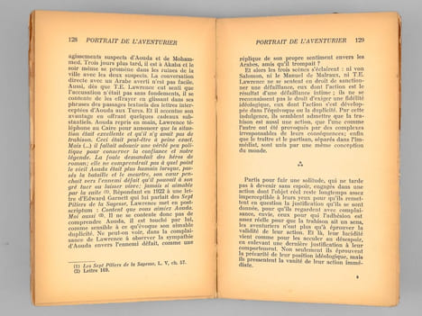 Portrait de l'Aventurier. T.E. Lawrence - Malraux - Von Salomon [ Livre dédicacé par l'auteur à Maurice Druon ]. STEPHANE, Roger