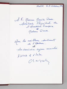 Mémoires (5 Tomes - Complet) [ Livre dédicacé par l'auteur à Maurice Druon ] Tome I : Prime jeunesse ; II : Présence palestinienne et accord du Caire ; III : Accord du Caire. Documents ; IV : Les Vérités d'un Sexennat ; V : Après la Présidence