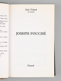 Joseph Fouché [ Livre dédicacé par l'auteur à Maurice Druon ]