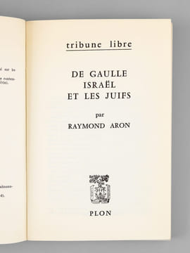 De Gaulle, Israël et les Juifs [ Livre dédicacé par l'auteur à Maurice Druon ]. ARON, Raymond