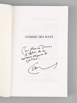 Comme des Rats. Roman [ Livre dédicacé par l'auteur à Maurice Druon ]. RAMBAUD, Patrick