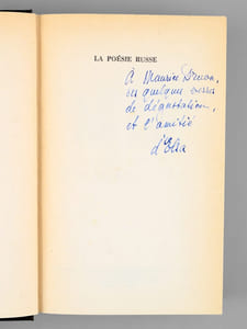 La Poésie russe. Edition bilingue [ Livre dédicacé par Elsa Triolet à Maurice Druon ] 