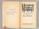 Maïakovski. Vers et Proses [ Livre dédicacé par Elsa Triolet à Maurice Druon ] . MAIAKOVSKI ; TRIOLET, Elsa 