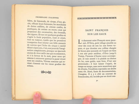 Promenades italiennes [ Livre dédicacé par l'auteur à Maurice Druon ]. HENRIOT, Emile