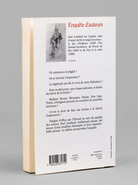 Enquête d'auteurs. La liberté d'écrire, d'Homère à nos jours [ Livre signé par l'auteur - Envoi à Maurice Druon ]. LOMBARD, Paul (1927-2017)