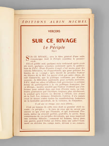 Sur ce Rivage... Récit [ Avec une carte d'envoi autographe signée par l'auteur à Maurice Druon ]