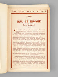 Sur ce Rivage... Récit [ Avec une carte d'envoi autographe signée par l'auteur à Maurice Druon ]