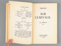 Sur ce Rivage... Récit [ Avec une carte d'envoi autographe signée par l'auteur à Maurice Druon ]