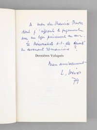 Dernières Voluptés ( Livre dédicacé par l'auteur à Maurice Druon ]