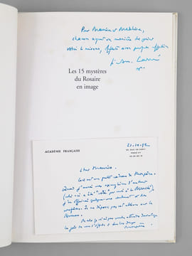 Les 15 Mystères du Rosaire en image médités par Jean Tauler, priés par le Père Carré [ Livre dédicacé par l'auteur à Maurice Druon - Avec une carte ...