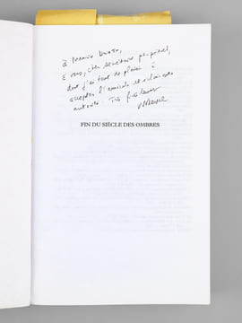 Fin du siècle des ombres , chroniques politiques et littéraires  [ Livre signé par l'auteur - Envoi à Maurice Druon ]. REVEL, Jean-François ...