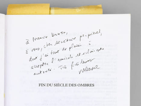 Fin du siècle des ombres , chroniques politiques et littéraires  [ Livre signé par l'auteur - Envoi à Maurice Druon ]. REVEL, Jean-François ...