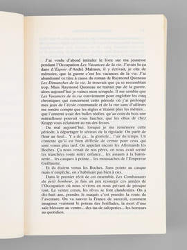 Les vacances de la vie  [ Livre signé par l'auteur - Envoi à Maurice Druon ]. BOUDARD, Alphonse