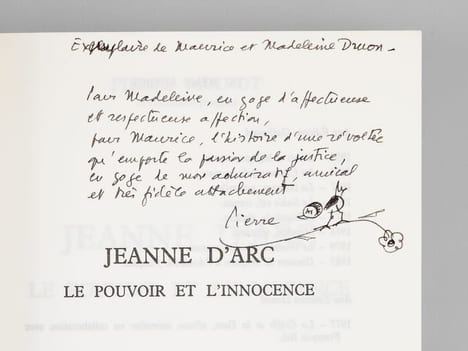 Jeanne d'Arc , le pouvoir et l'innocence. [ Livre signé par l'auteur - Envoi à Maurice Druon ]. MOINOT Pierre (1920-2007)