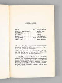 Colinette. Comédie en trois actes [ Livre dédicacé par l'auteur à Maurice Druon ]