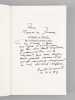 Comme la trace de l'oiseau dans l'air [ Livre d&eacute;dicac&eacute; par l'auteur &agrave; Maurice Druon ]. BIANCIOTTI, Hector
