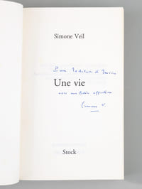 Une Vie [ Livre dédicacé par l'auteur à Maurice Druon ]