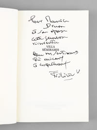 [ Lot de 6 romans dédicacés par l'auteur à Maurice Druon ] Un Film avec elle - Clarisse - Le roman de Figaro - La Comédie de Terracina - Des Dahlias rouge et mauve