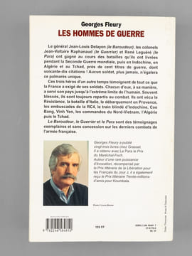Les Hommes de Guerre. Le Baroudeur, le Guerrier, le Para [ Livre dédicacé par l'auteur à Maurice Druon ]. FLEURY, Georges