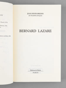 Bernard Lazare. De l'anarchiste au prophète [ Livre dédicacé par l'auteur à Maurice Druon ]