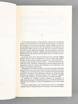 Bernard Lazare. De l'anarchiste au prophète [ Livre dédicacé par l'auteur à Maurice Druon ]. BREDIN, Jean-Denis