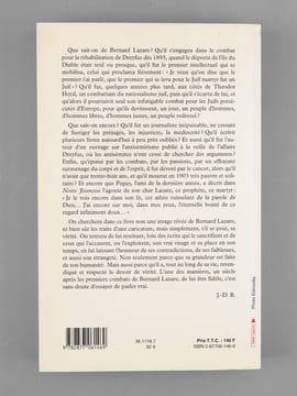 Bernard Lazare. De l'anarchiste au prophète [ Livre dédicacé par l'auteur à Maurice Druon ]. BREDIN, Jean-Denis