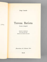 Tereza Batista [ Livre dédicacé par l'auteur à Maurice Druon ]