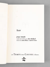 Suor [ Livre dédicacé par l'auteur à Maurice Druon ]