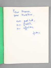 Discours prononcés dans la séance publique tenue par l'Académie Française pour la réception de Madame Marguerite Yourcenar le jeudi 22 janvier 1981 [ Livre dédicacé par Jean d'Ormesson à Maurice Druon ] [ Contient : Discours de réception de Madame Marguerite Yourcenar à l'Académie Française - Réponse de Monsieur Jean d'Ormesson ]