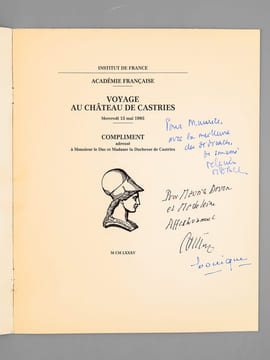 Voyage au Château de Castries mercredi 15 mai 1985. Compliment adressé à Monsieur le Duc et Madame la Duchesse de Castries [ Livre par Félicien ...