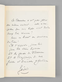 Remise de l'Epée d'Académicien à Gérald Van der Kemp au Grand Trianon le 5 novembre 1969 [ Livre dédicacé par Gérald Van der Kemp à Maurice Druon ]
