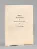 Remise de l'Ep&eacute;e d'Acad&eacute;micien &agrave; G&eacute;rald Van der Kemp au Grand Trianon le 5 novembre 1969 [ Livre d&eacute;dicac&eacute; par G&eacute;rald Van der Kemp &agrave; Maurice Druon ]. ...